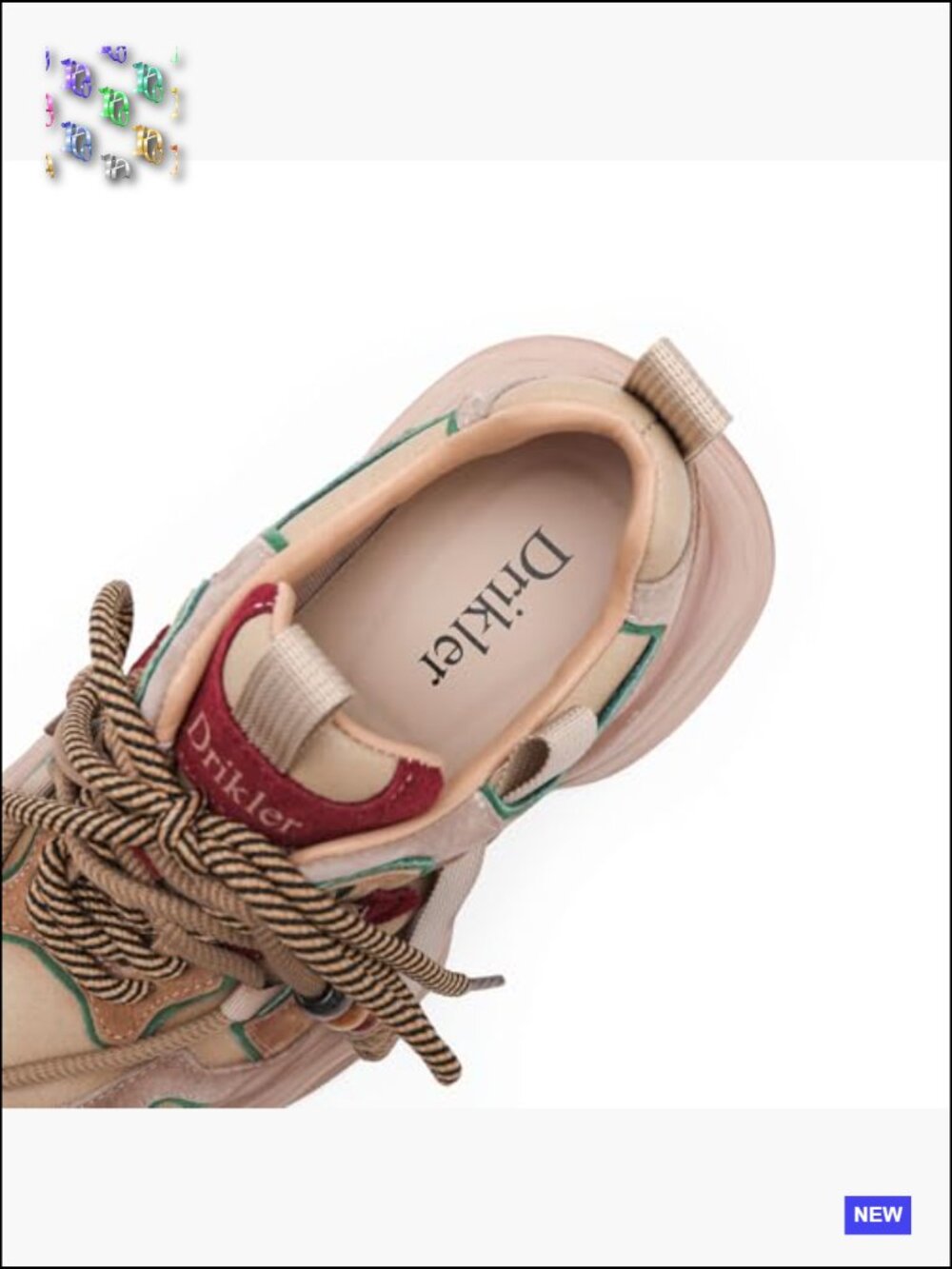 Chunky Platform Sneakers Breathable Lightweight Walking Shoes Casual Lace-Up - Picture 6 of 6